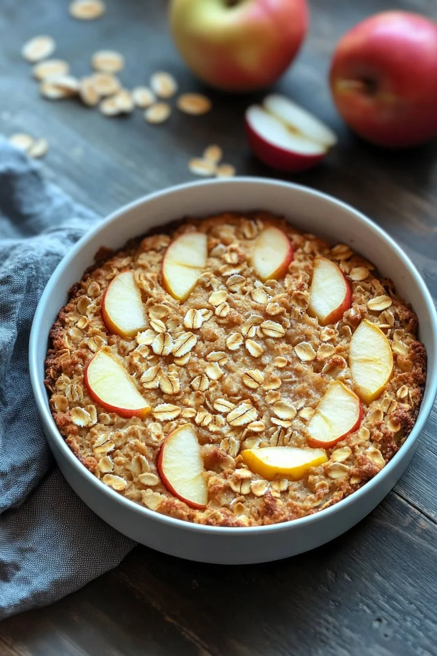 Havregrynsäpplefrukostgröt