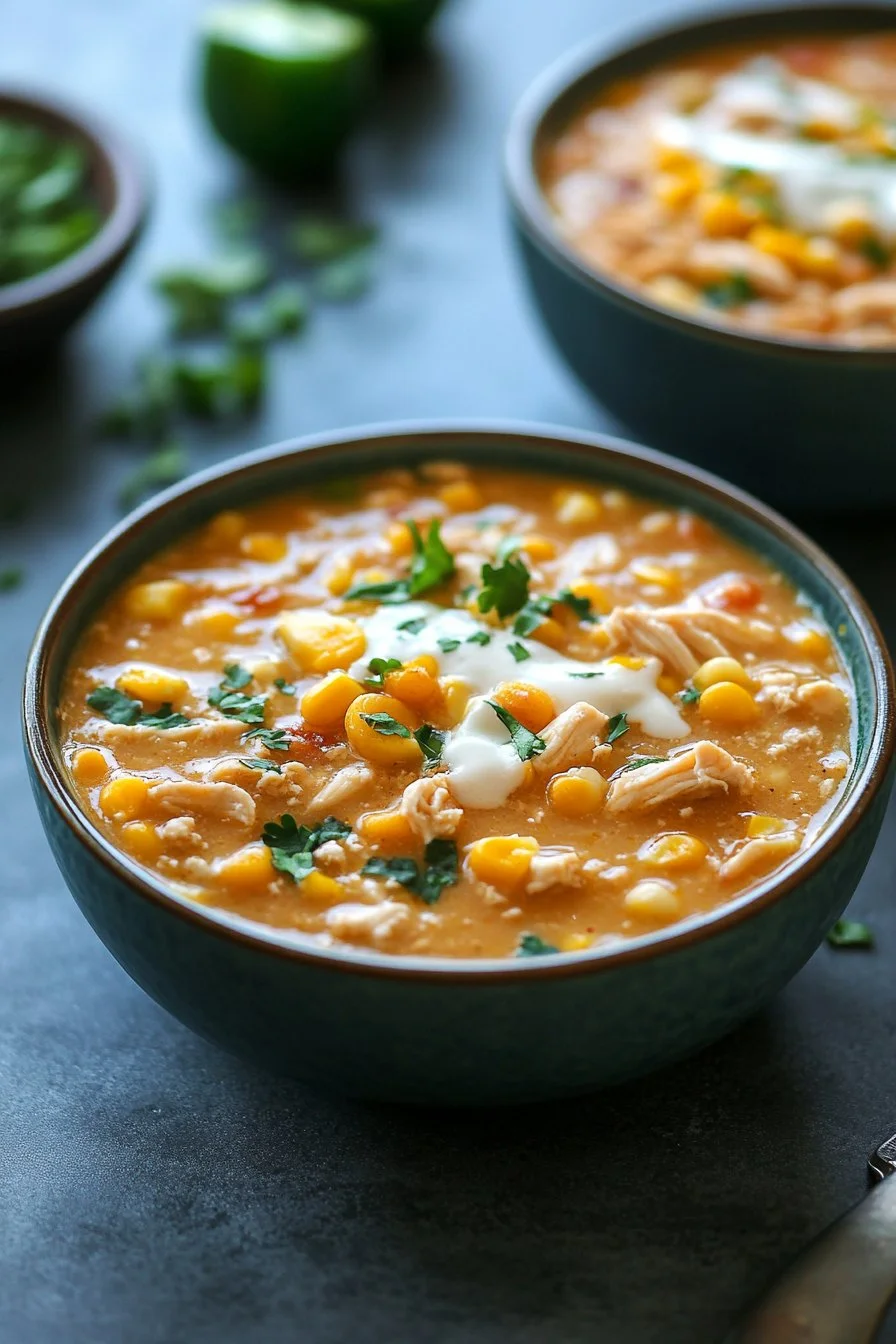 Mexikansk gatukorn vit kycklingchili