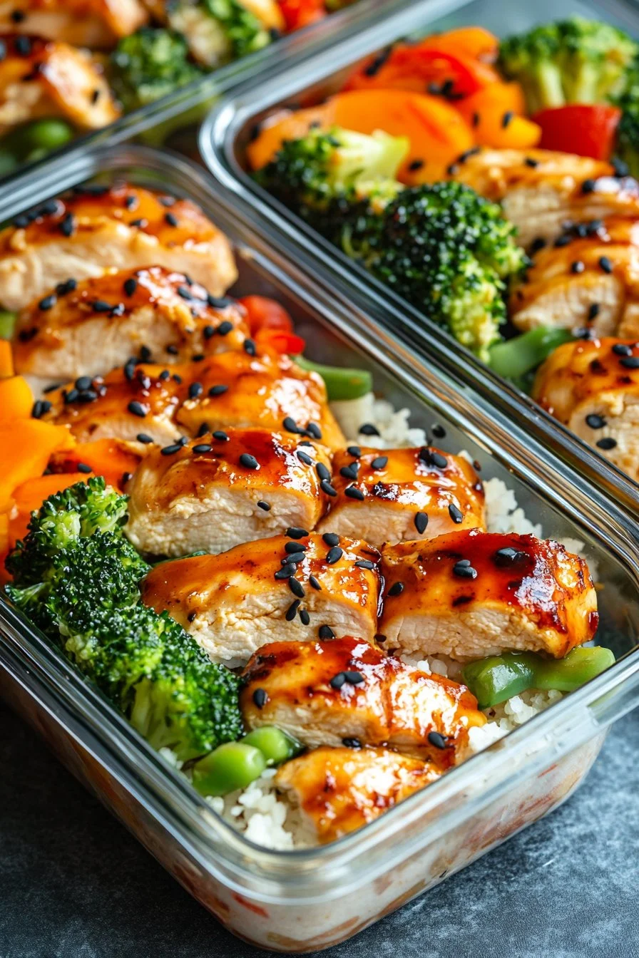 Måltidsförberedda teriyaki-kycklingbowlar