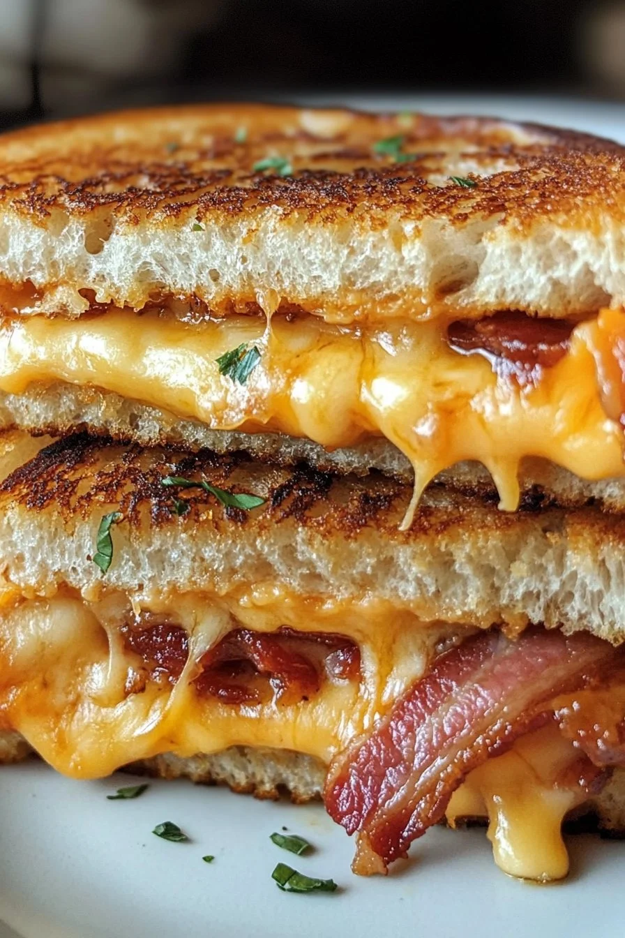 Bacon Grillad Ostsmörgås
