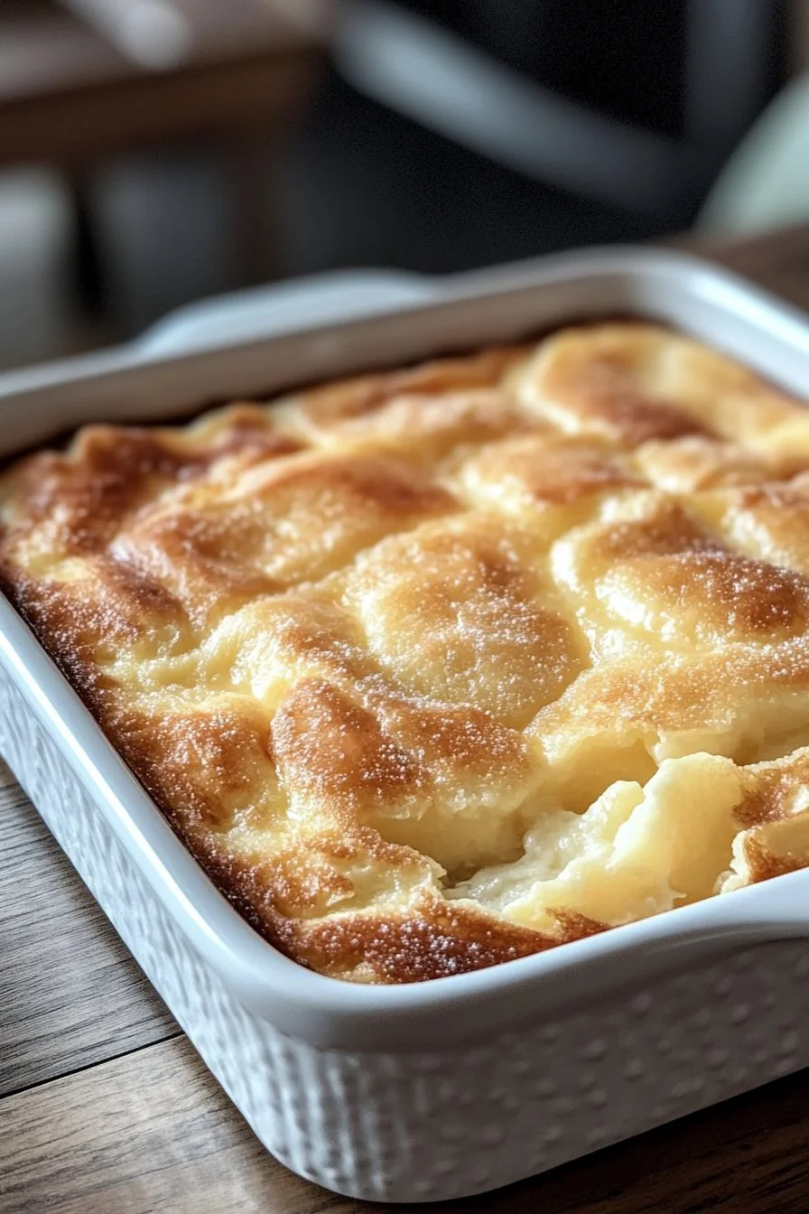 Varm och fluffig enkel pannkakasgratin