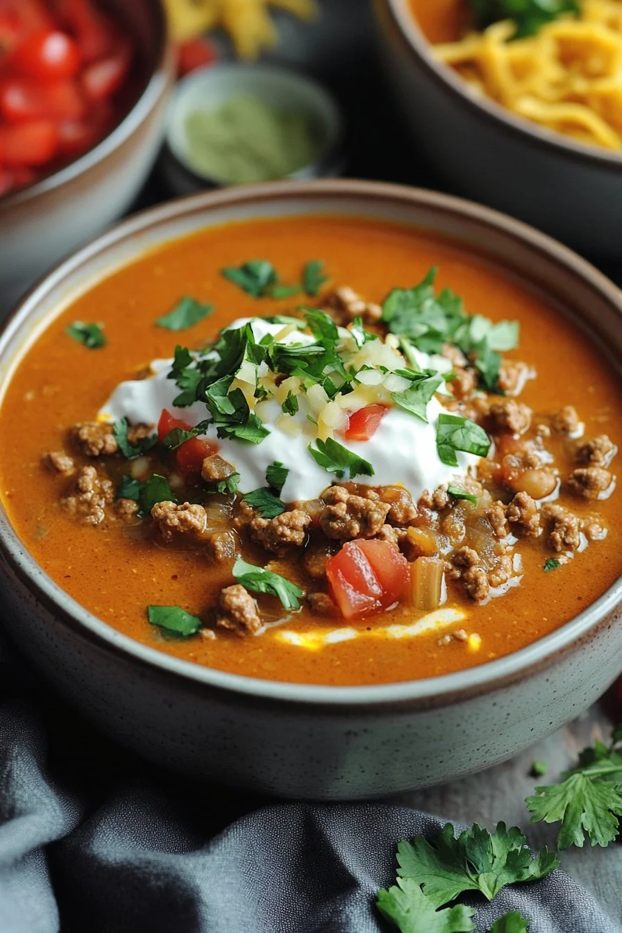 Högprotein krämig tacosoppa