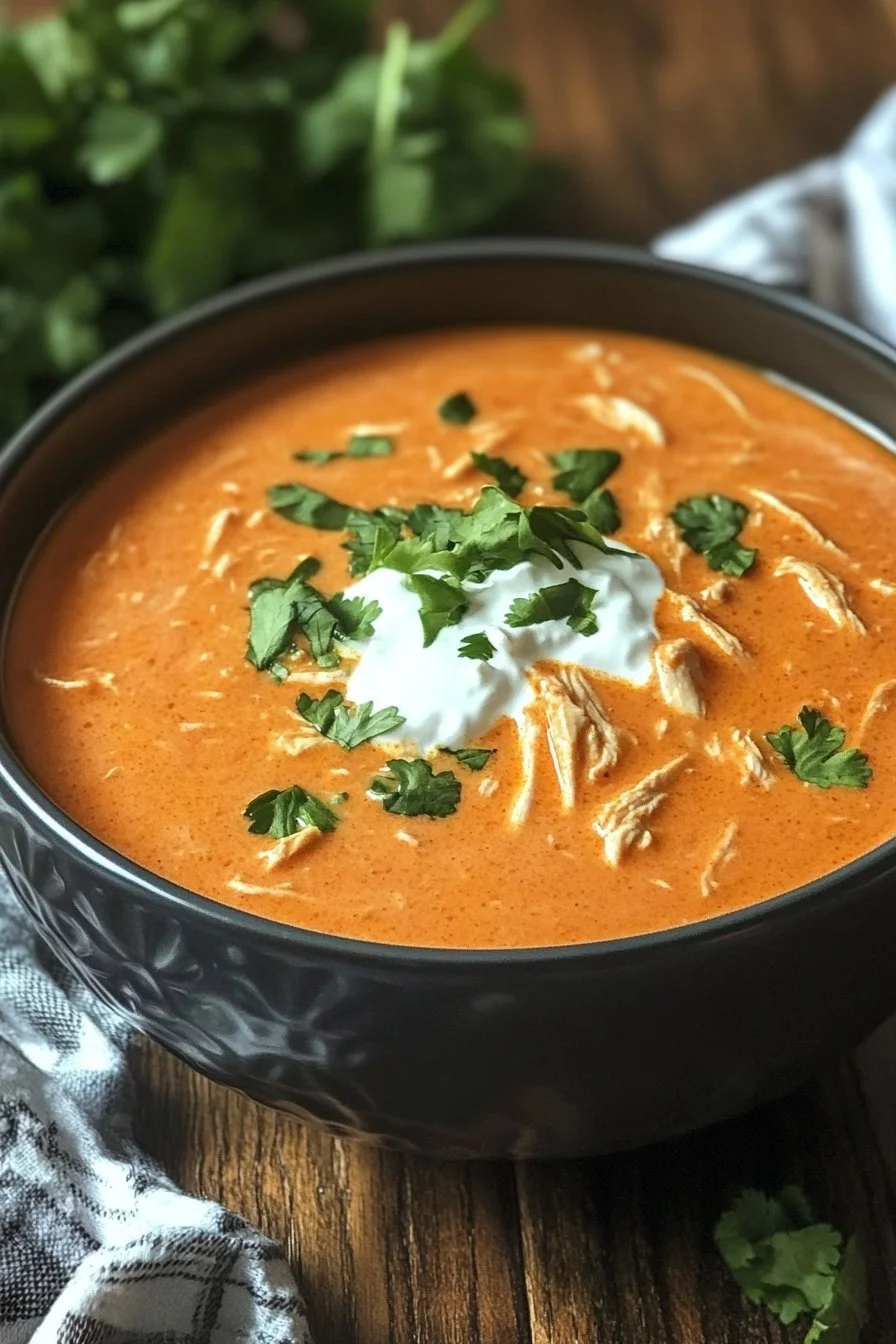 Krämlig kyckling enchiladasoppa