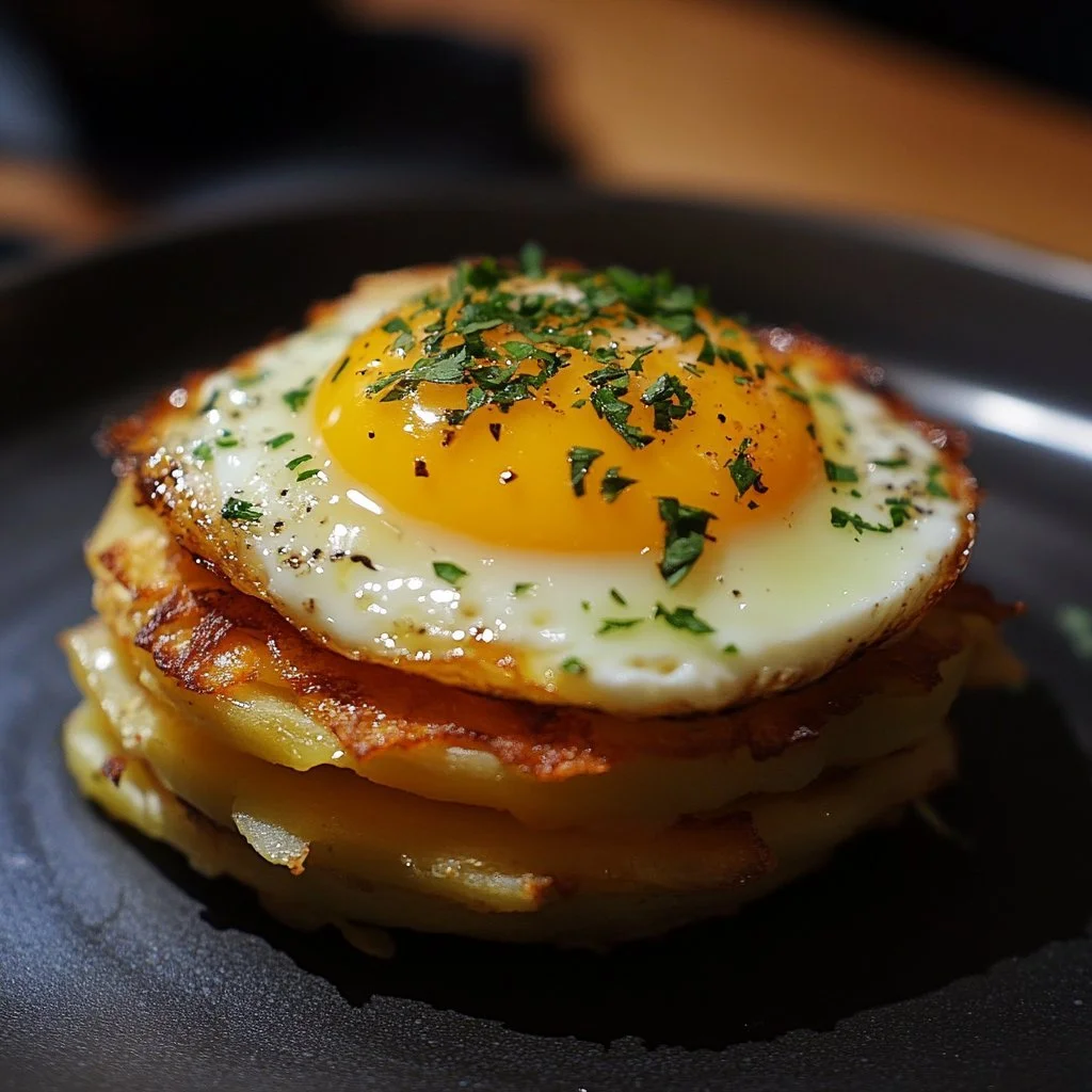 Ägg Napoleon - en läcker tallrik med ägg och grönsaker