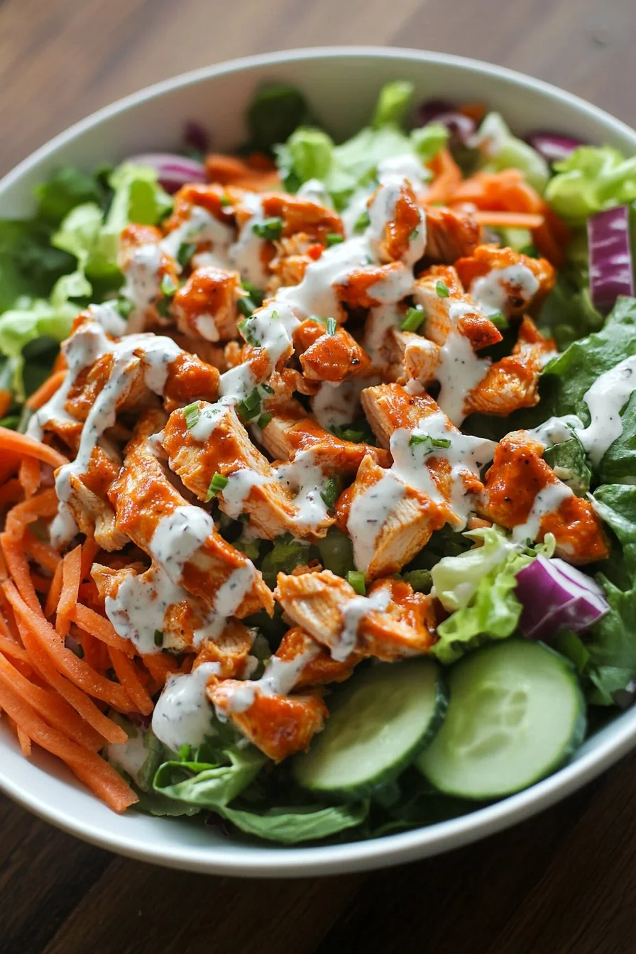 Buffalo kycklingsallad