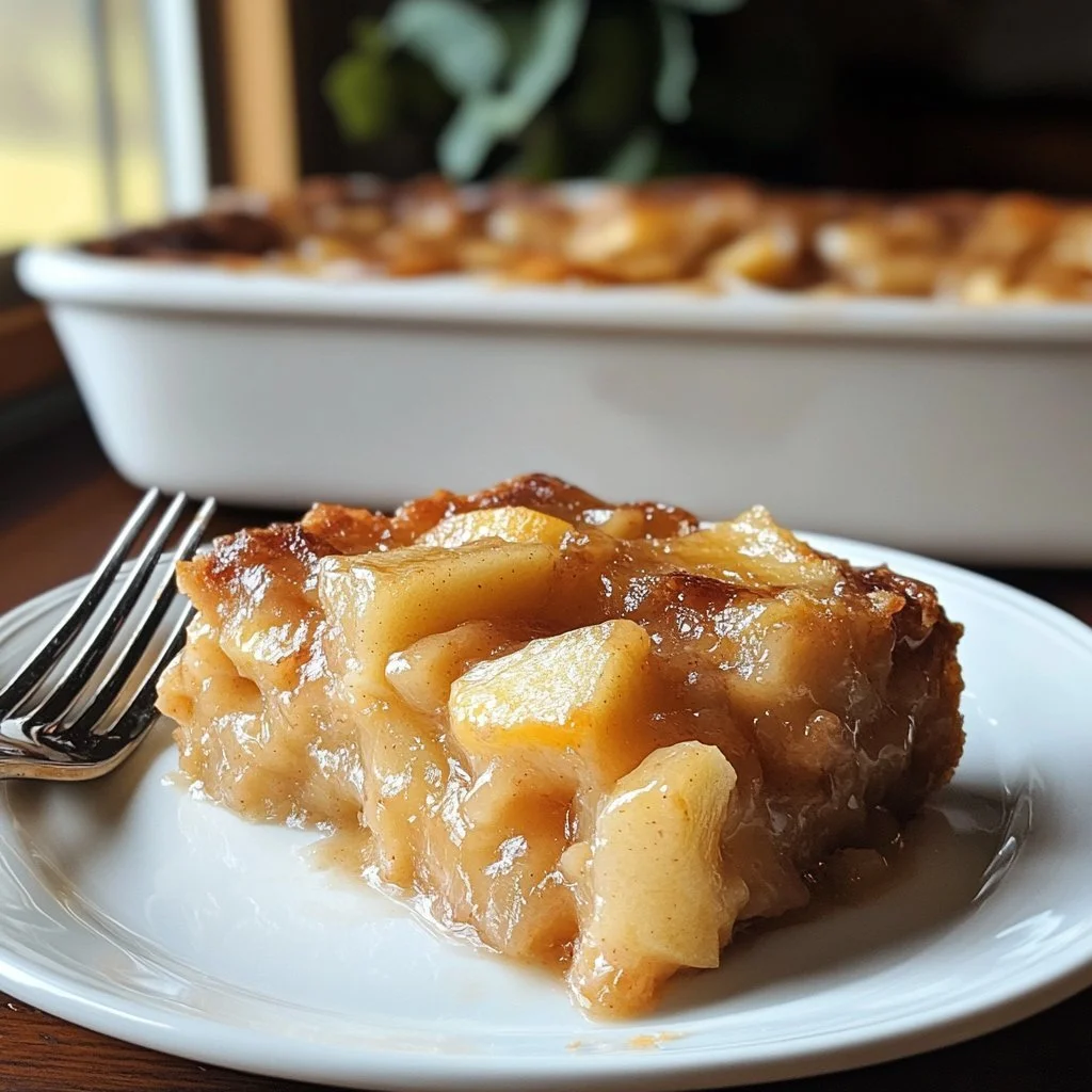 Äppelfritters frukostcasserole med kanel och äpplen, perfekt för frukost.