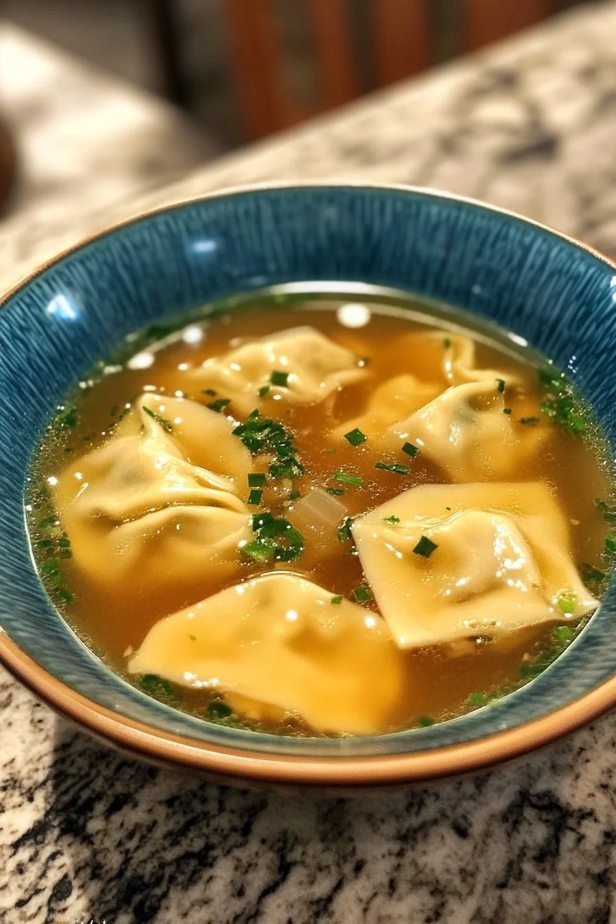Snabb och enkel wonton soppa