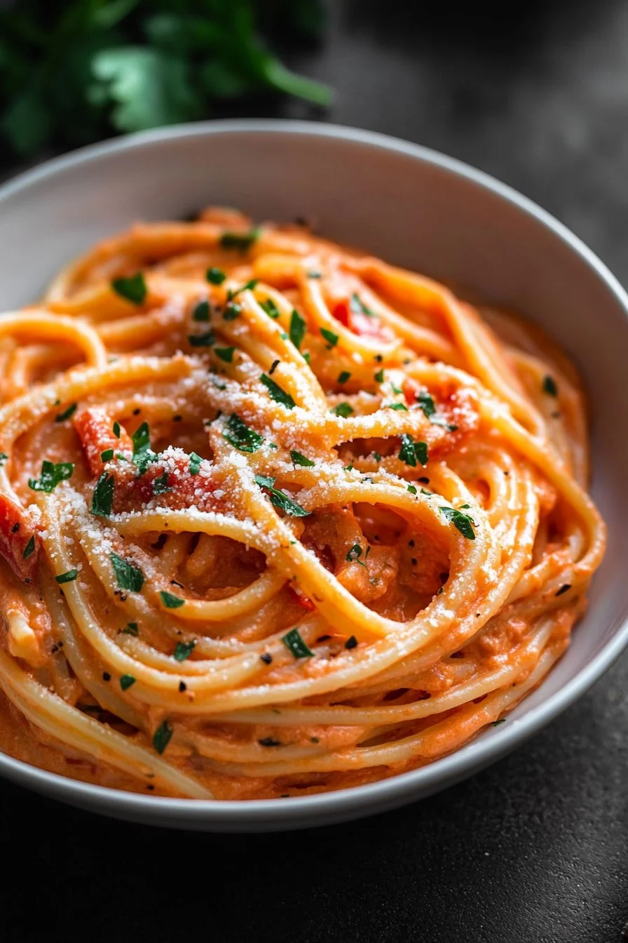 Krämlig Tomat Ricotta Pasta