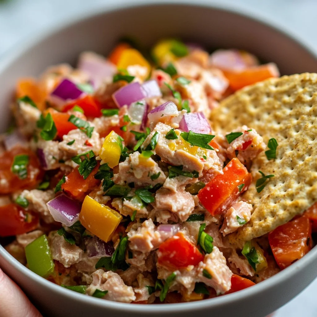 En läcker medelhavstuna sallad med grönsaker och oliver