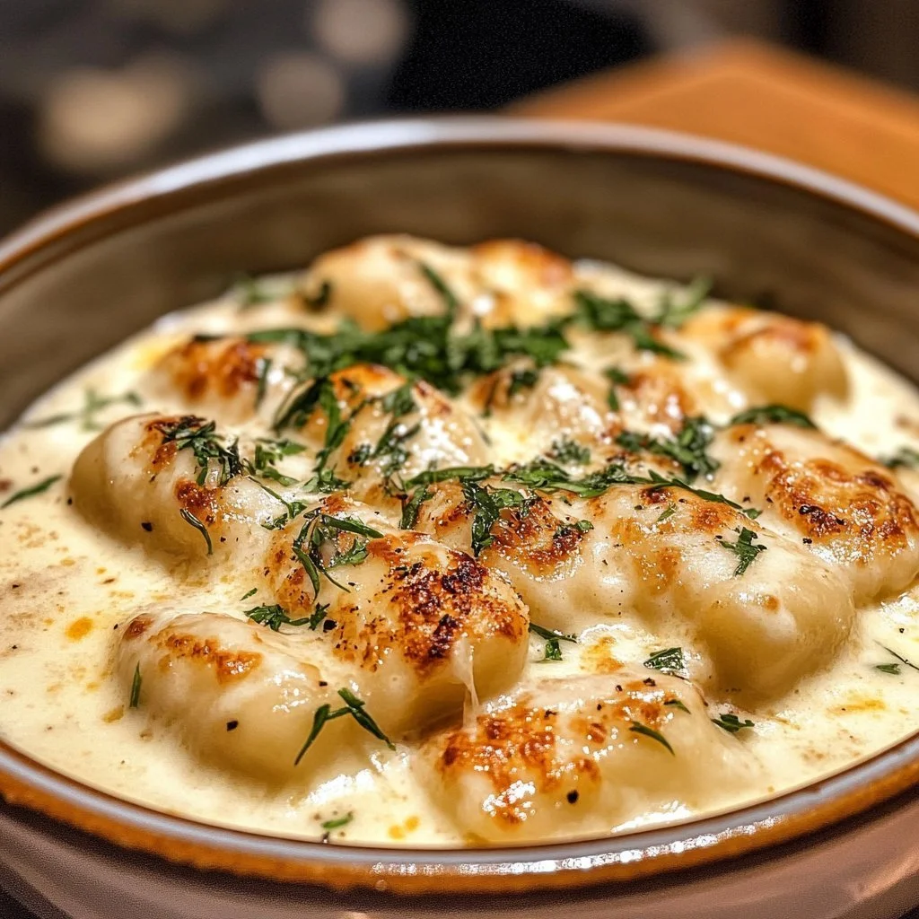 Krämig Crack Chicken Gnocchi med kyckling och gnocchi i en smakrik sås