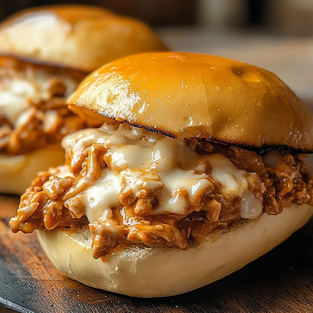 Kyckling Alfredo Sloppy Joes - en smakfull och krämig maträtt