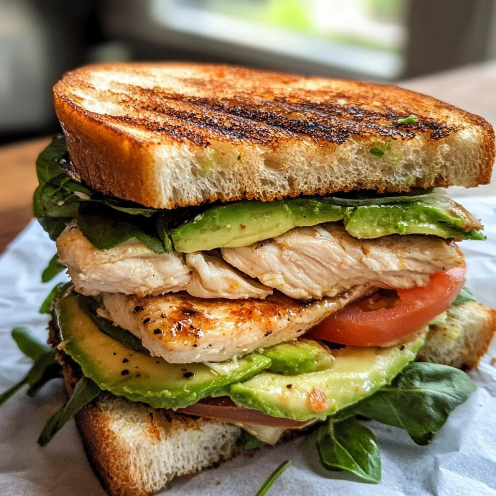 Kyckling- och avokadomacka: en hälsosam lunchalternativ med avokadomacka.