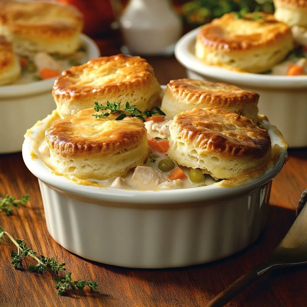 Röd Hummer Biscuit Kycklingpaj med läckra ingredienser