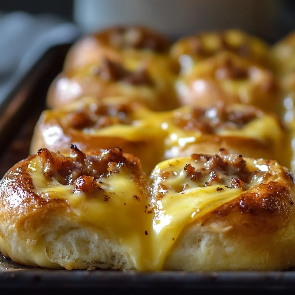 Sältiga frukostbullar på en tallrik med örter och smör
