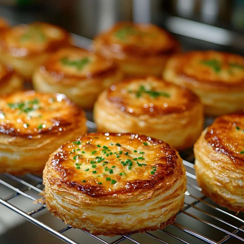 Söta bakverk till frukost, som bullar och muffins, på en vacker tallrik.