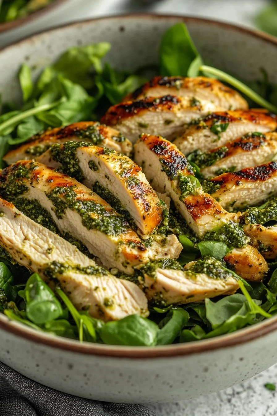 Enkel Pesto Kycklingsallad