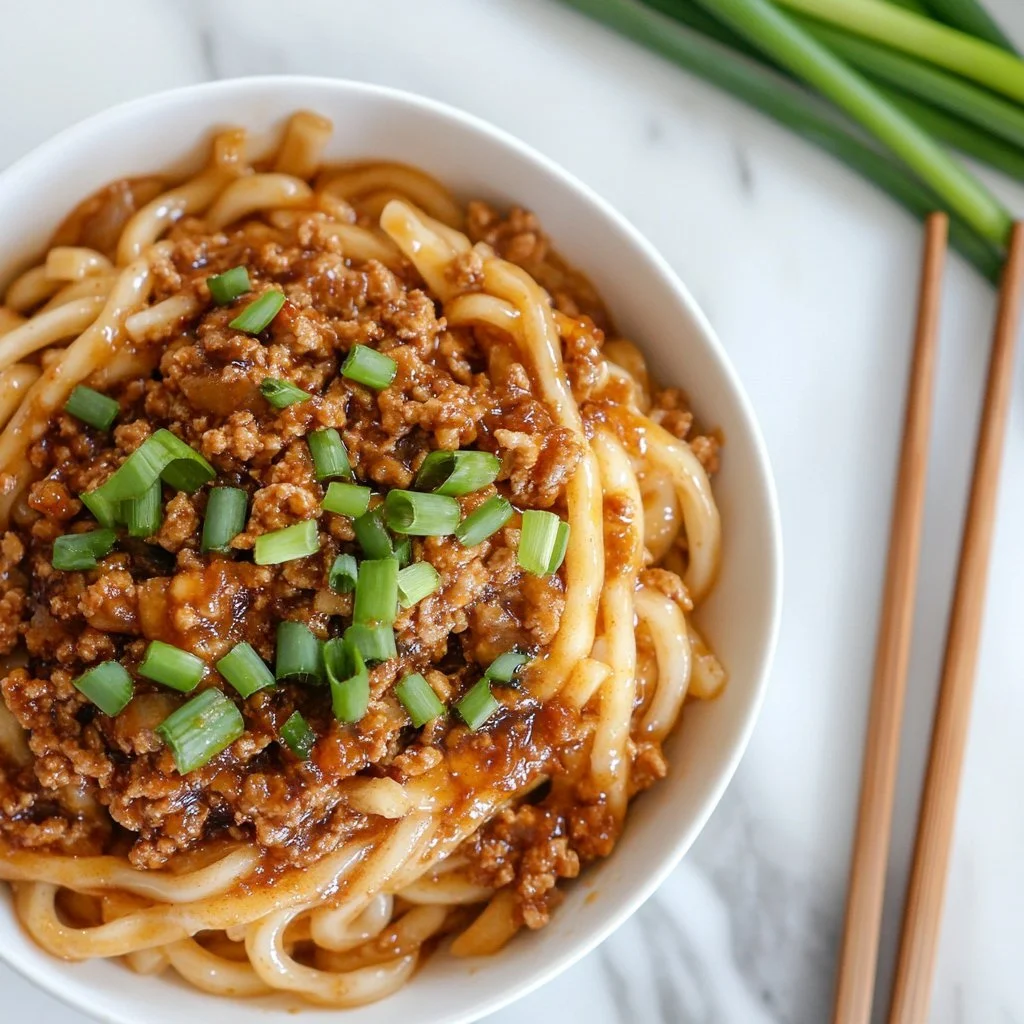 Chilli tofu nudlar med grönsaker i skål
