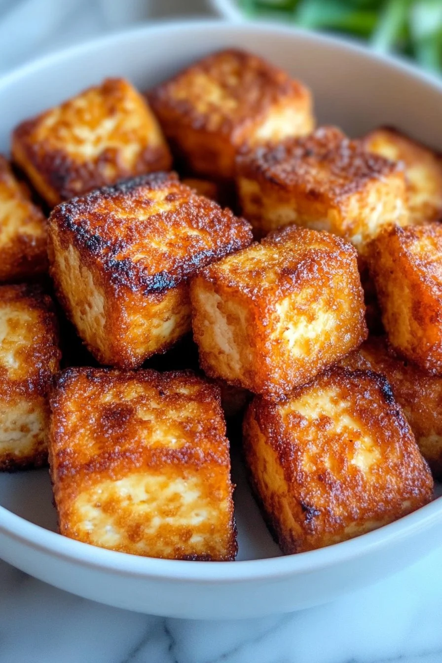 20-minuters luftfritös krispig tofu