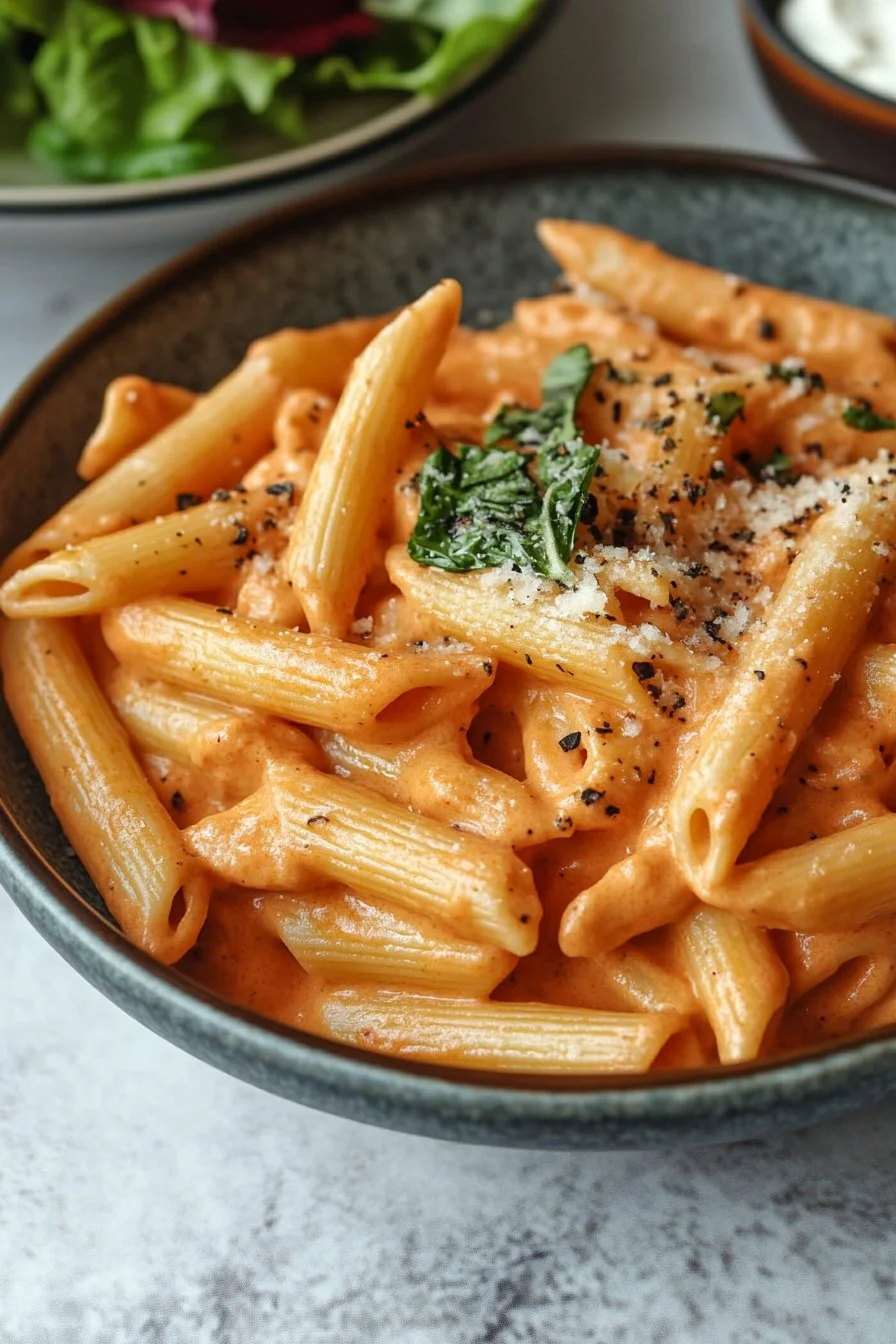 Penne med silken tofu rosésås
