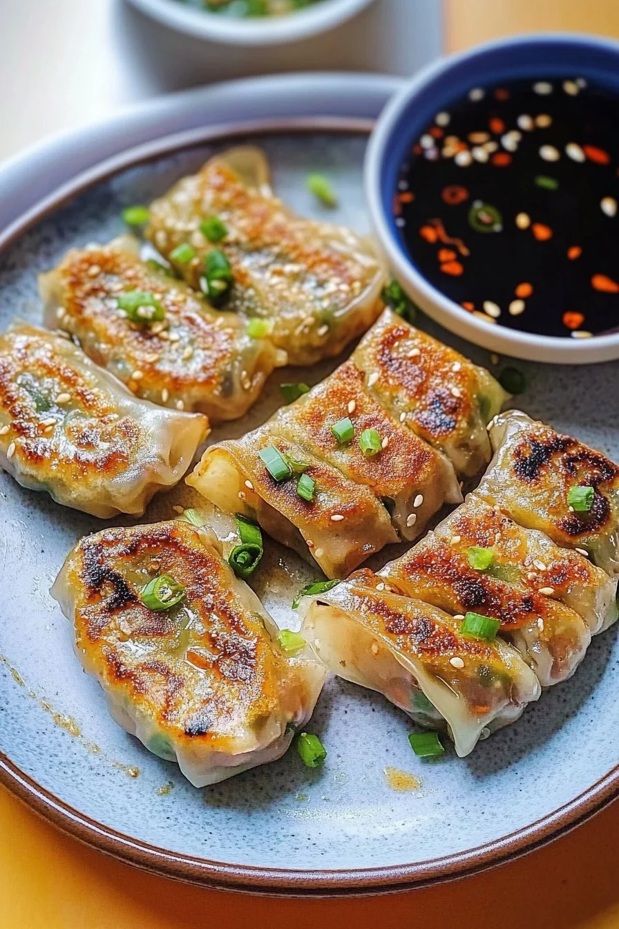 Krispiga grönsaksrispappersdumplingar
