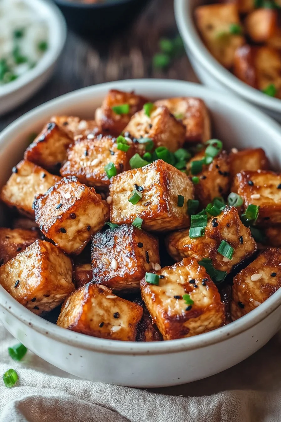 Krispig soja-vitlök tofu