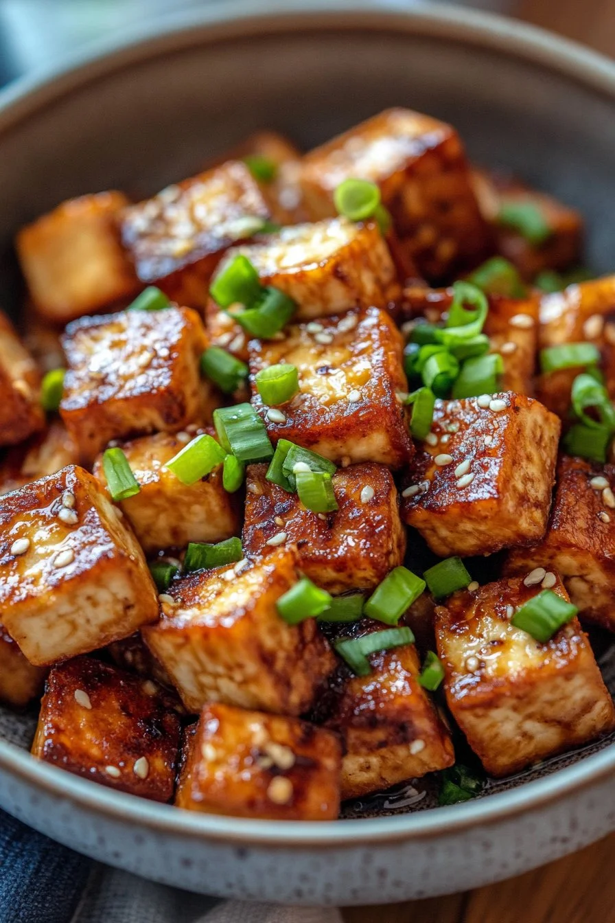 Krispig honungsglazad tofu