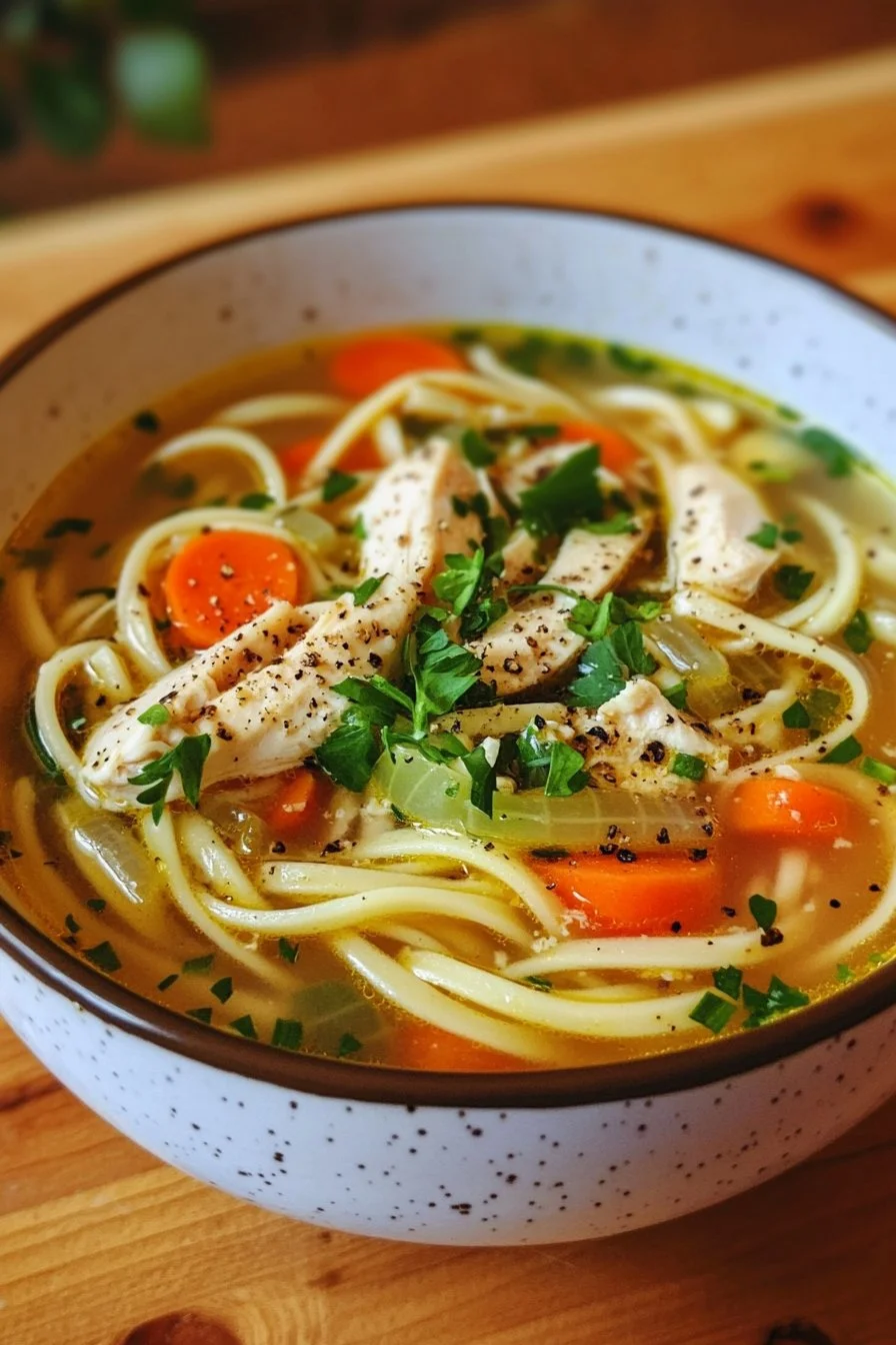 Vegansk Kycklingnudelsoppa Recept (Glutenfri)