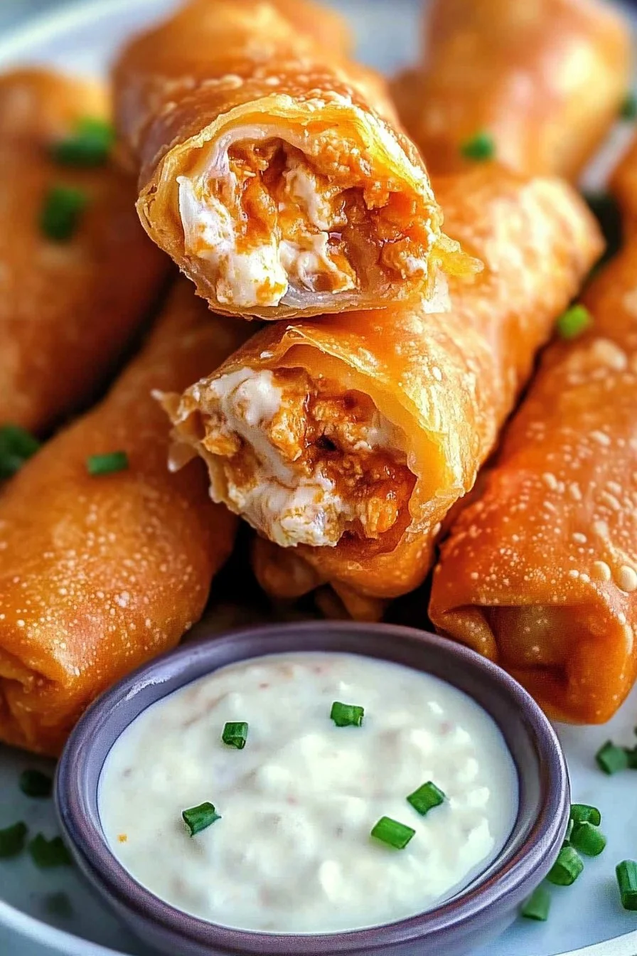 Buffalo Chicken Dip Vårrullar