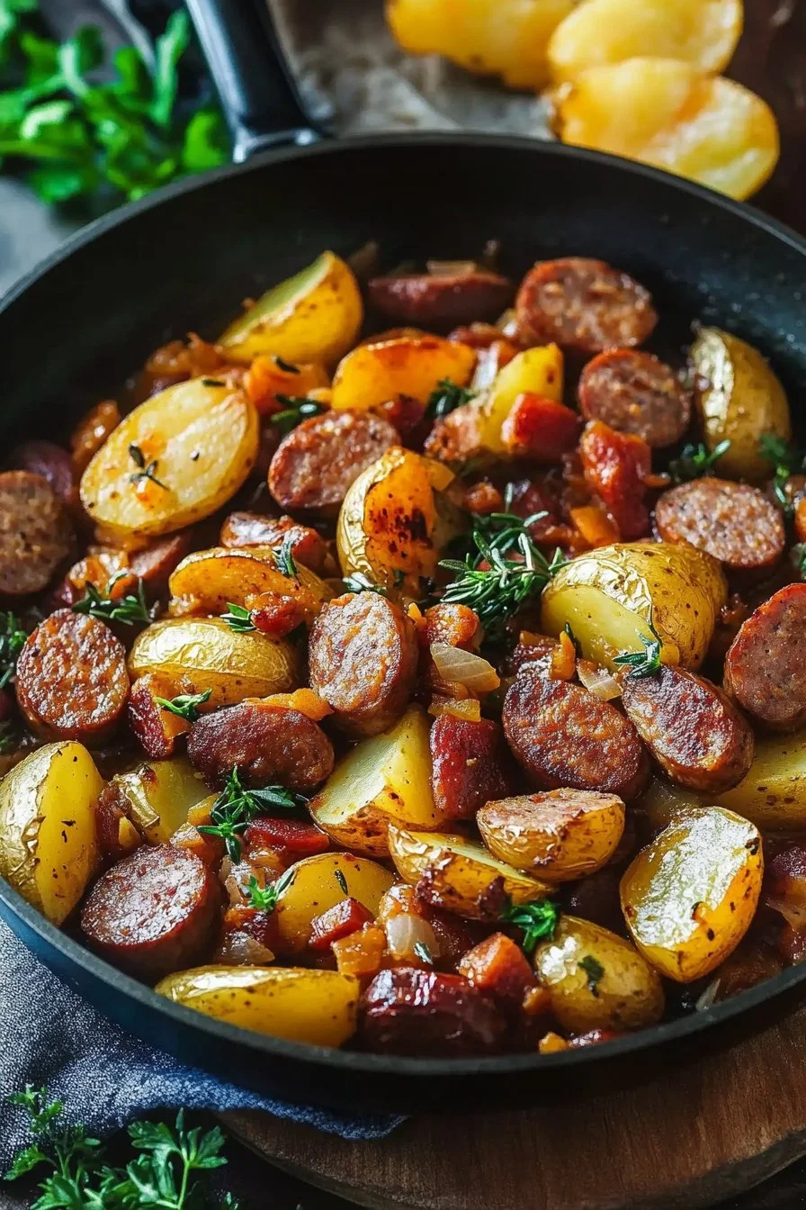 Korv och Potatis Stekpanna: En Enkel Veckomiddag