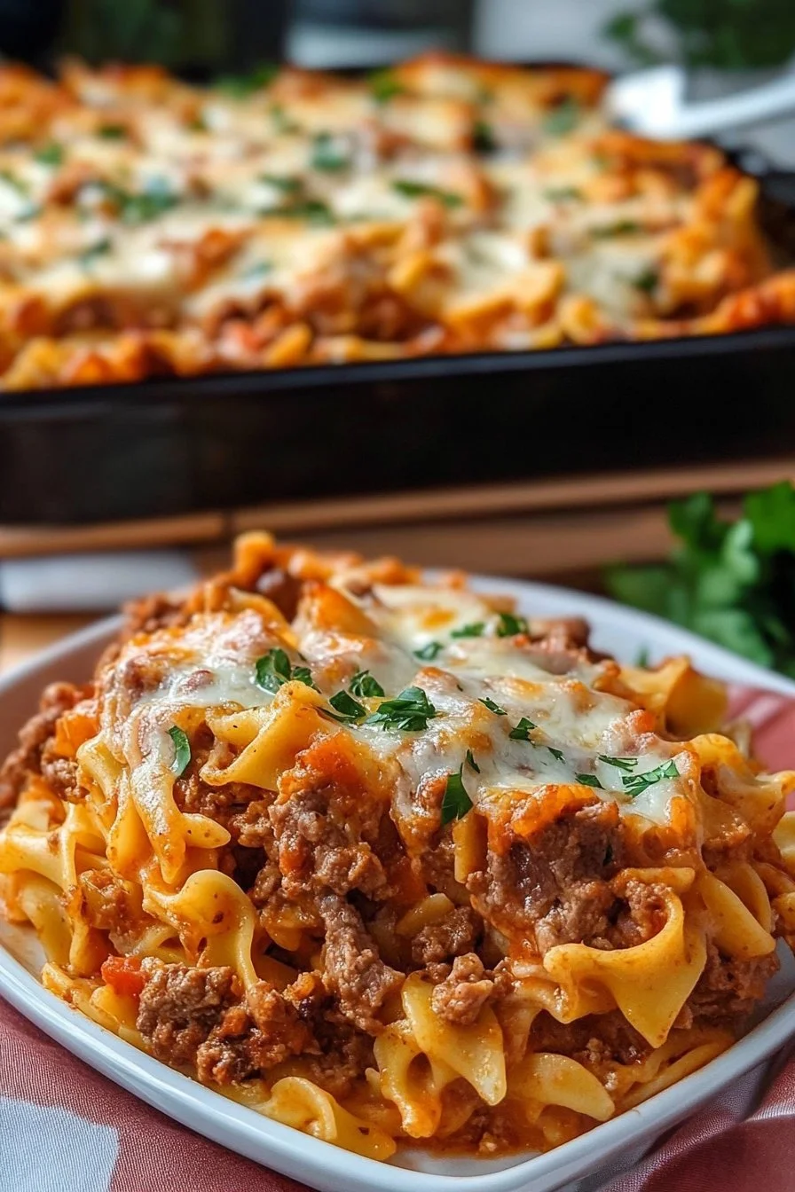 Kraftig Sour Cream Nudelgratäng