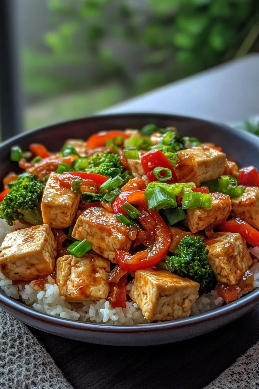 Kryddig kokos tofu stir-fry