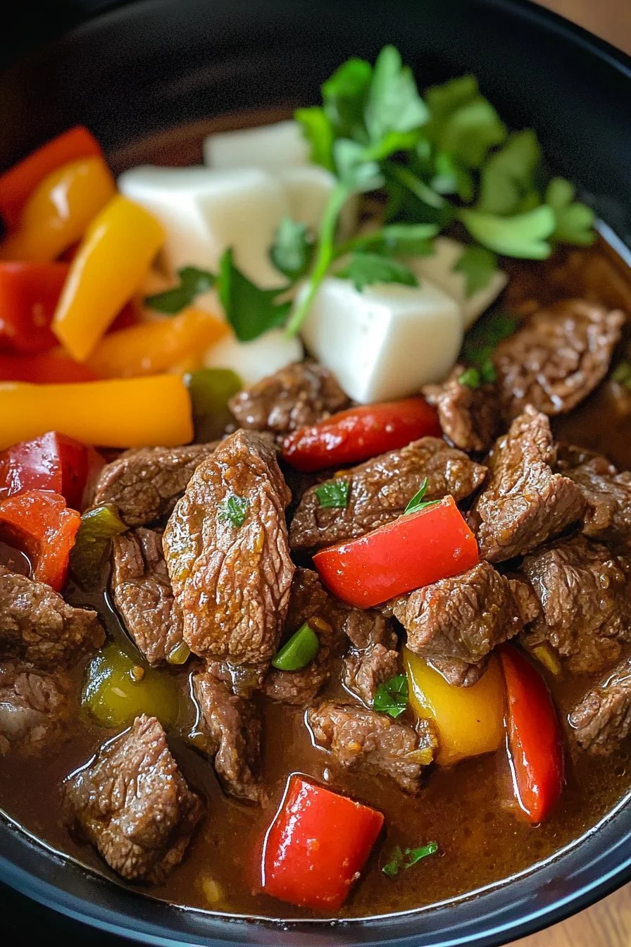 Lätt slow cooker pepparstek
