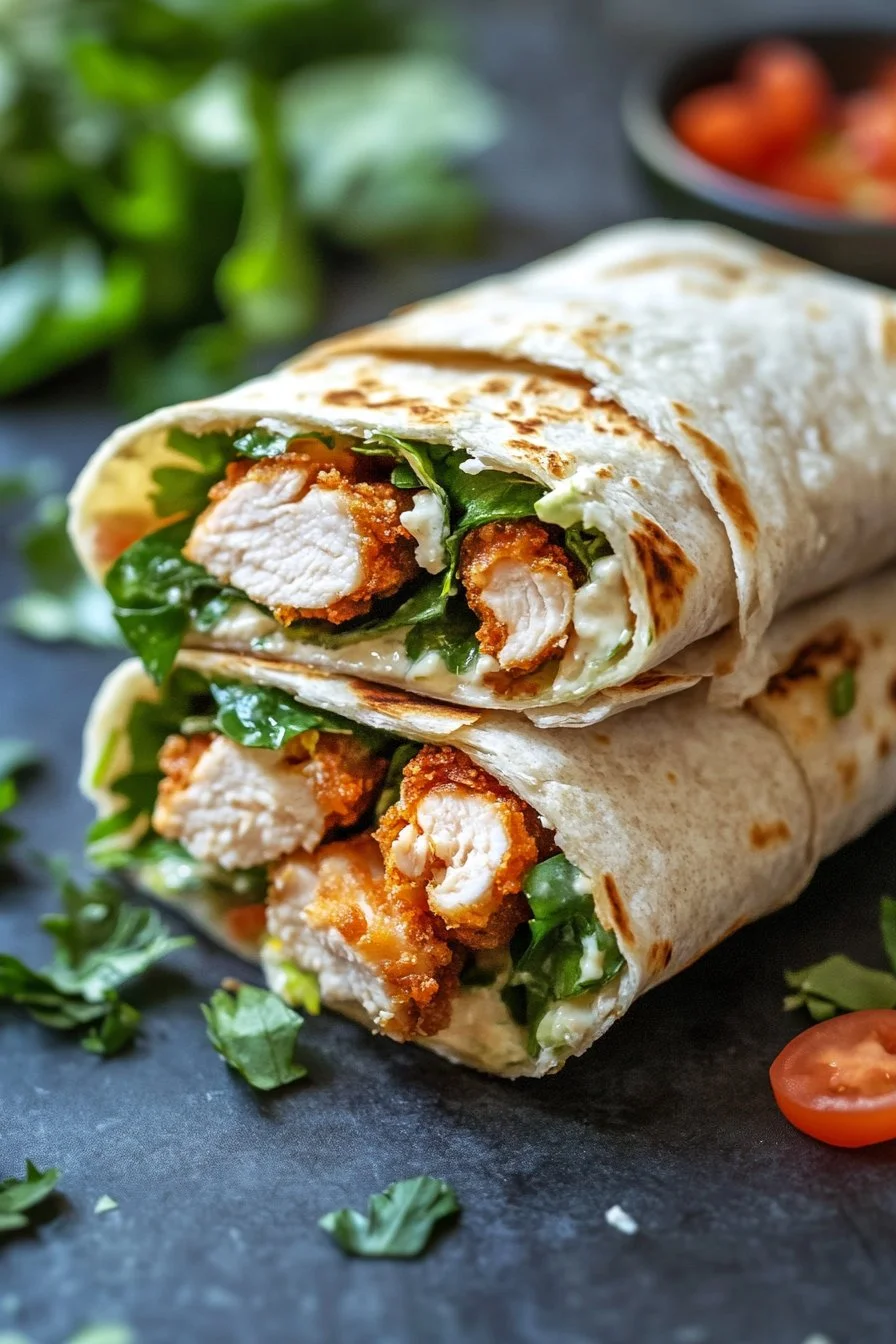 Krispig Kyckling Caesar Wrap