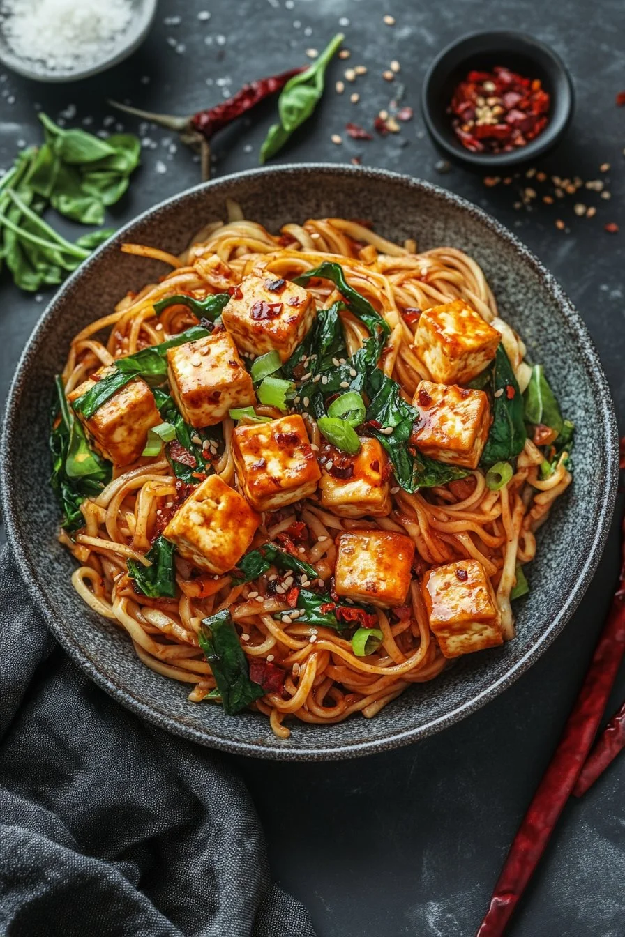 15 Min Chilli Tofu Nudlar