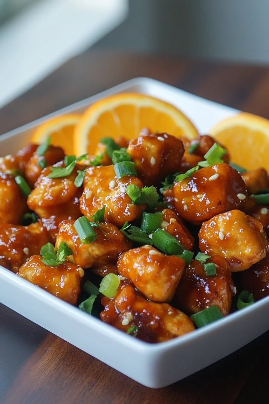 Vegan apelsinkyckling (tofu)