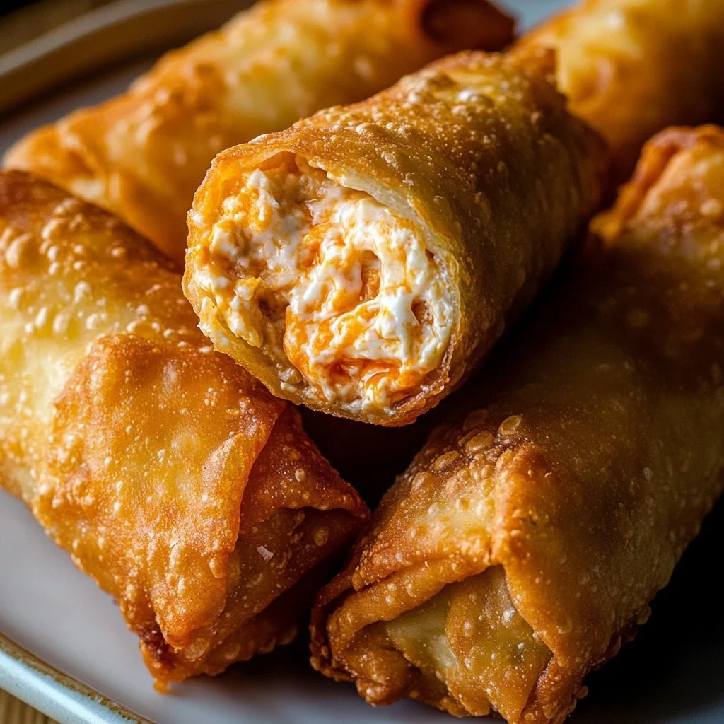 Buffalo Chicken Dip Vårrullar - En smakfull och krämig förrätt