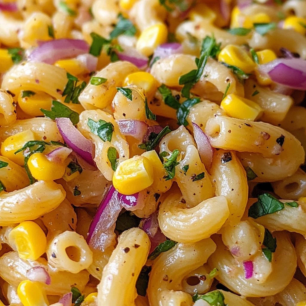 Läckert recept på gatumaispastasallad med färska grönsaker.