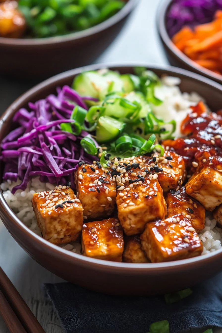 Klibbiga tofu-skålar