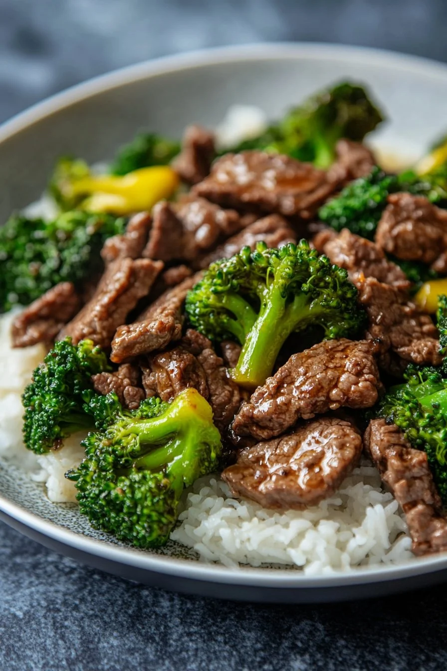 Lätt nötkött och broccoli
