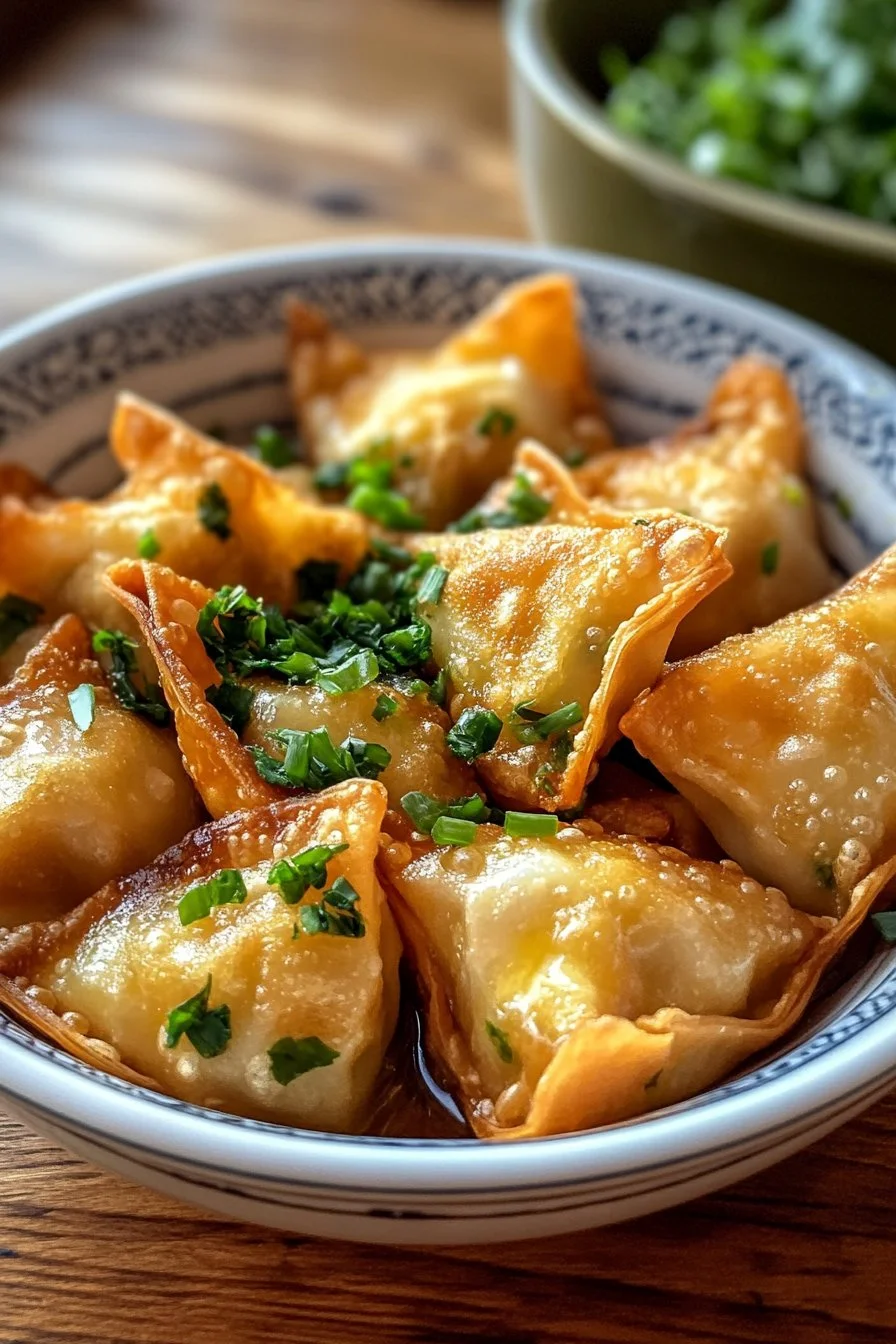 Hemmagjorda tofu- och gräslökswonton