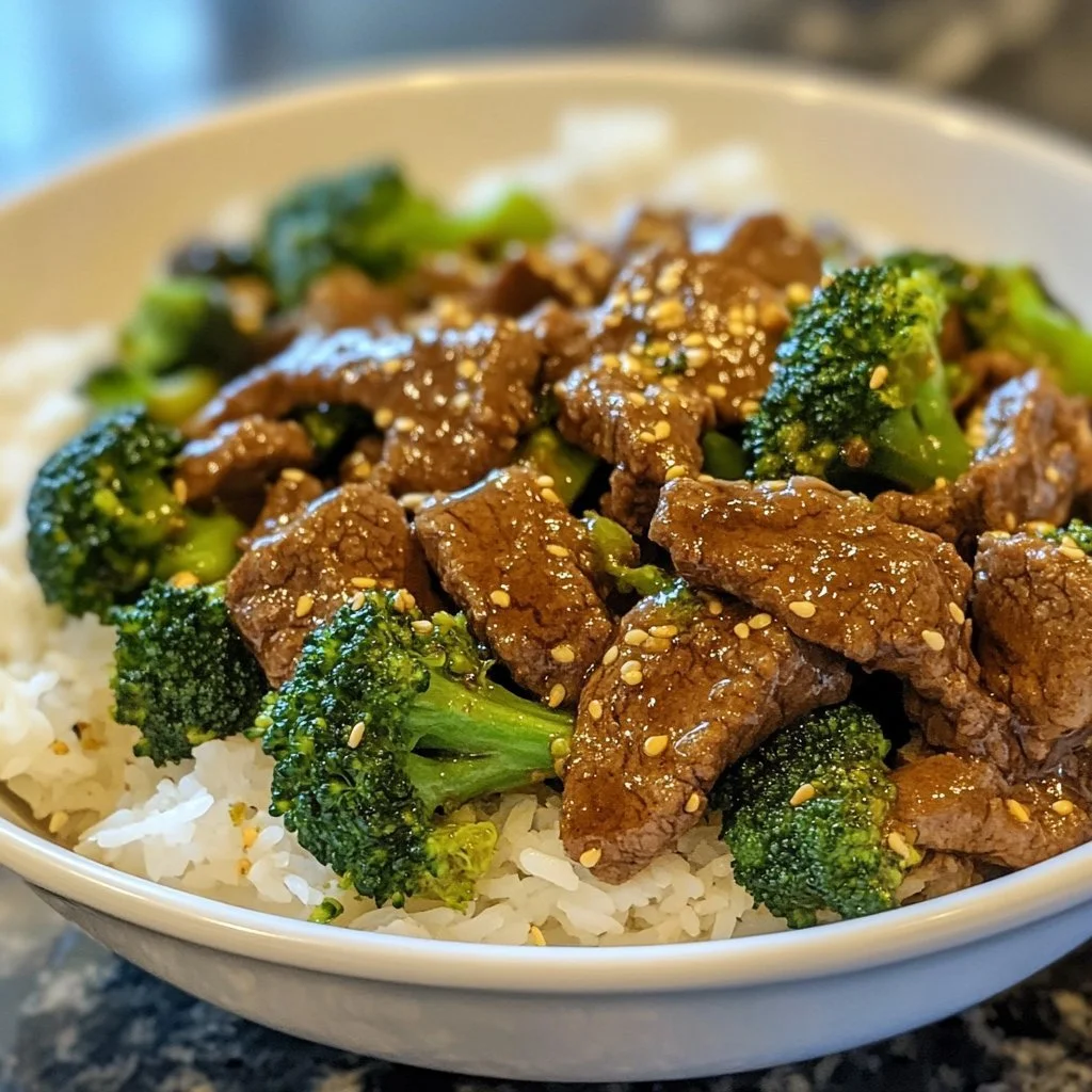 Lätt nötkött med broccoli i en smakfull rätt