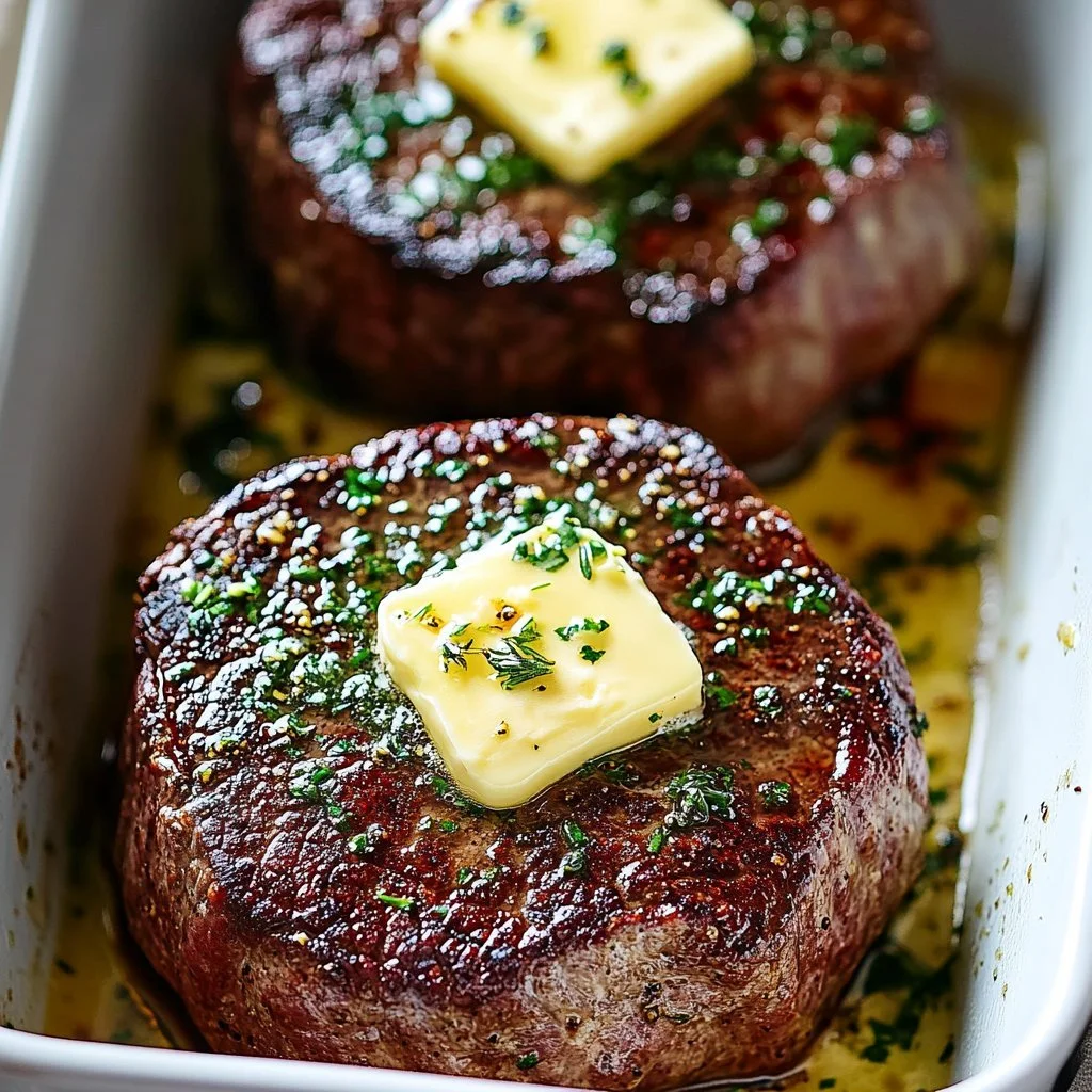 Luftfritös Filet Mignon med smakfull marinad och grönsaker.