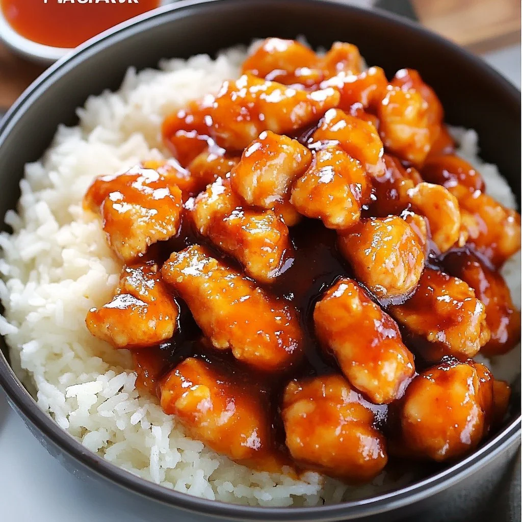 Panda Express apelsin kyckling med saftig kyckling och apelsinsås