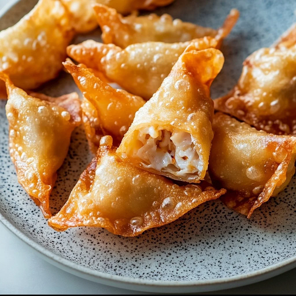 Krispiga Rispapperskrabba Rangooner, en smakrik asiatisk rätt.