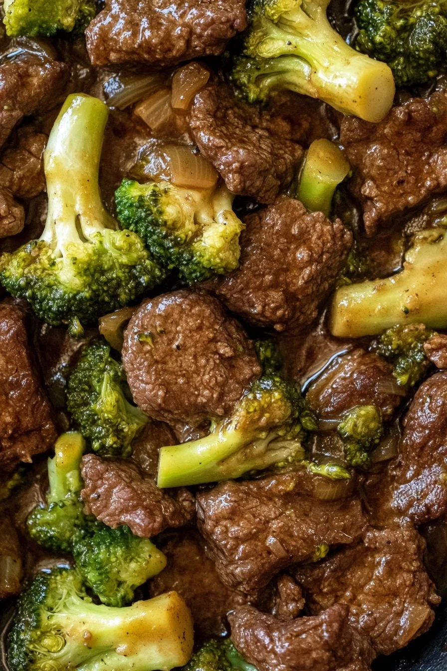Lätt nötkött och broccoli