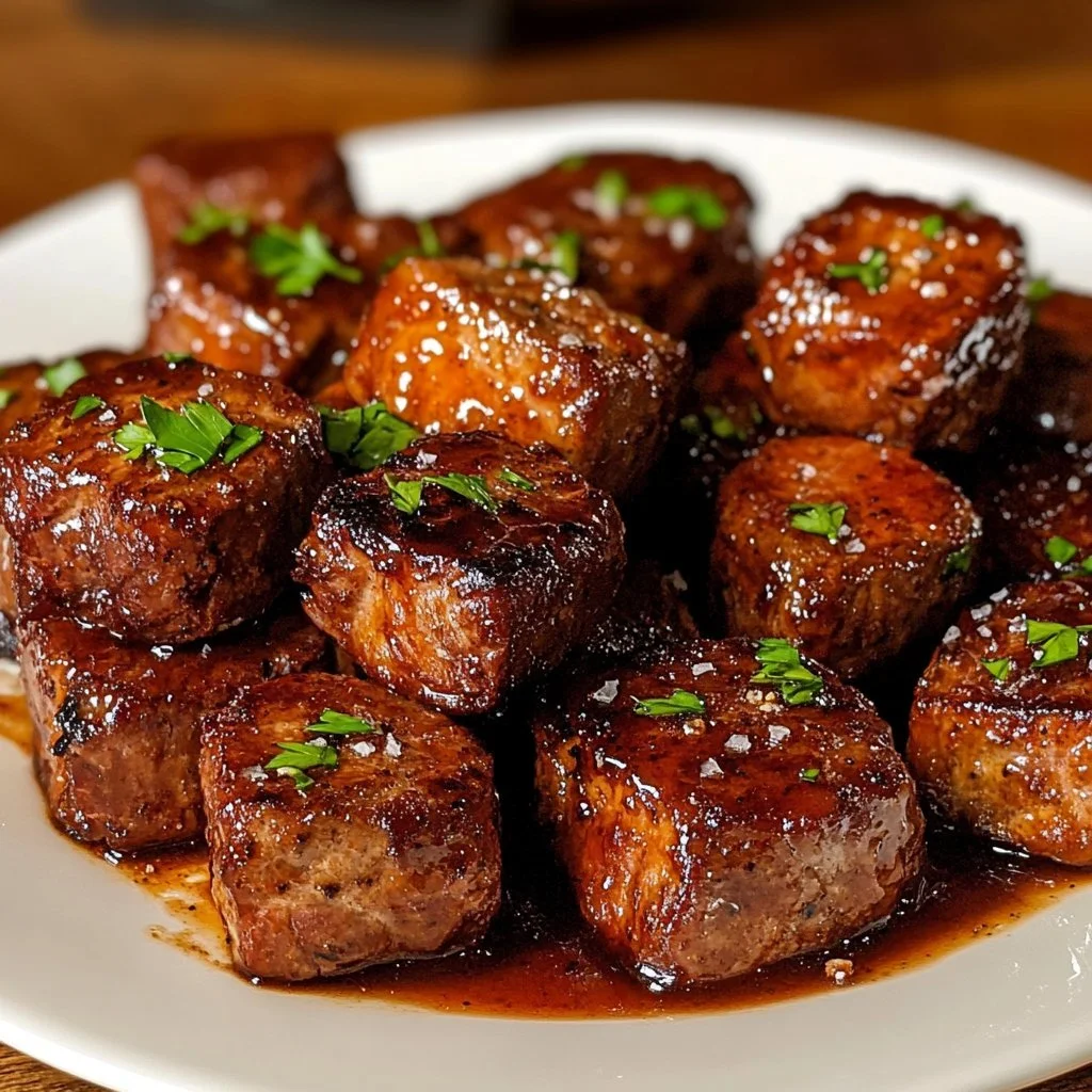 Läcker steakbitar serverad på Texas Roadhouse