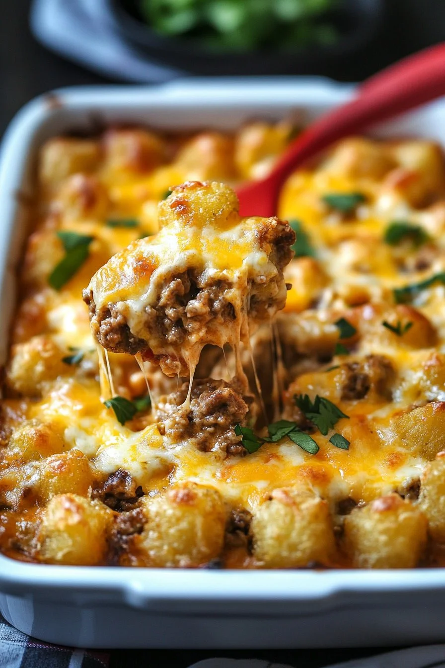 Cheeseburger Tater Tot-gratäng