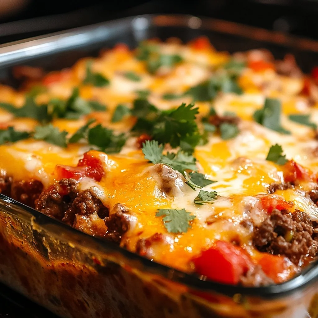 Keto mexikansk köttfärsgratäng med köttfärs och ost