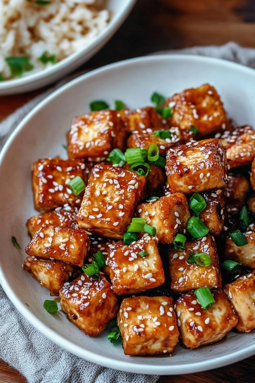 Klibbig sesamtofu