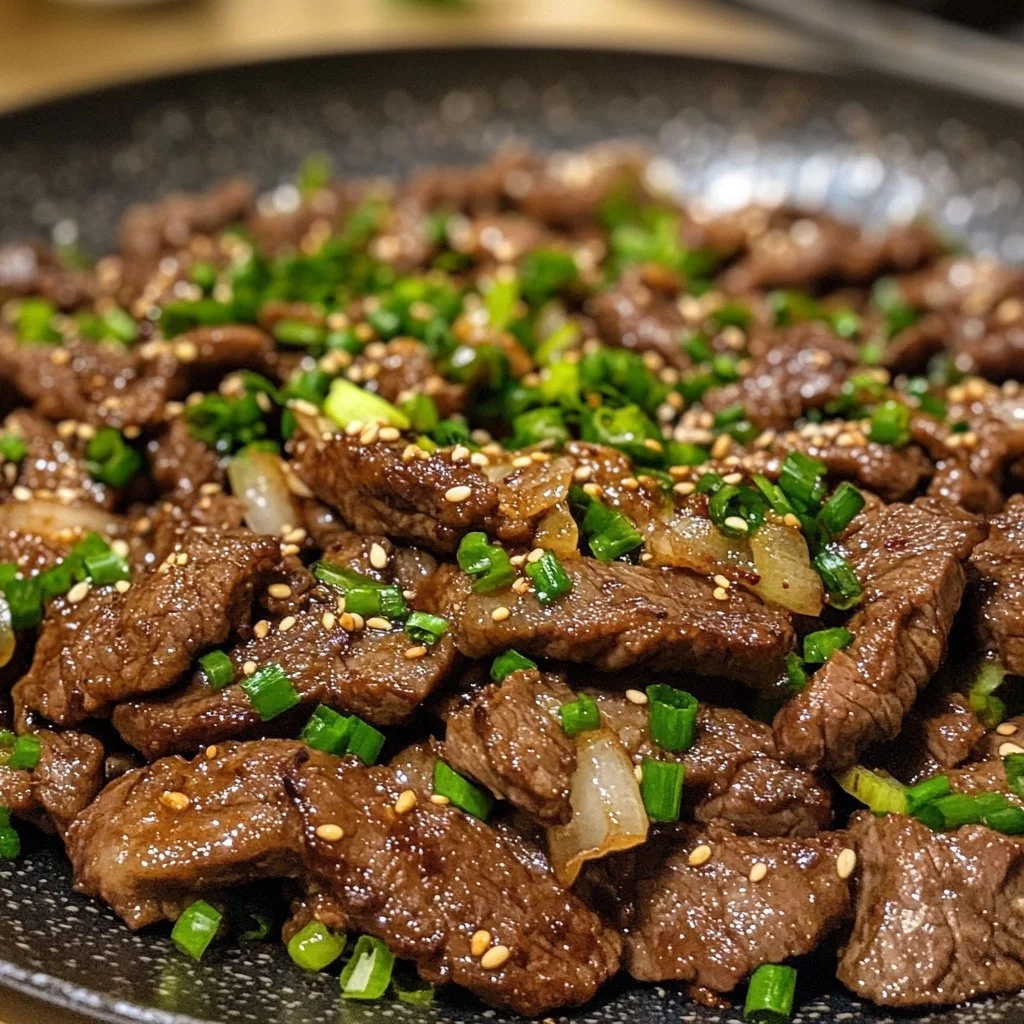 Koreansk nötkött bulgogi med grönsaker och ris